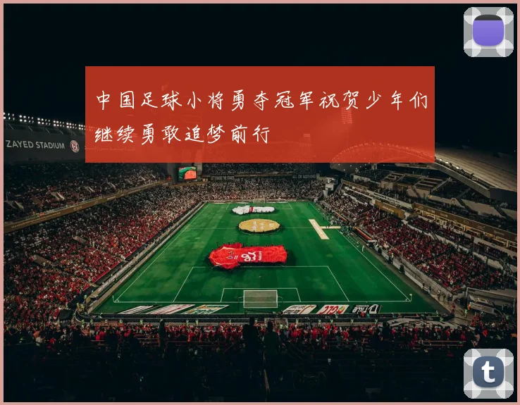 中国足球小将勇夺冠军祝贺少年们继续勇敢追梦前行
